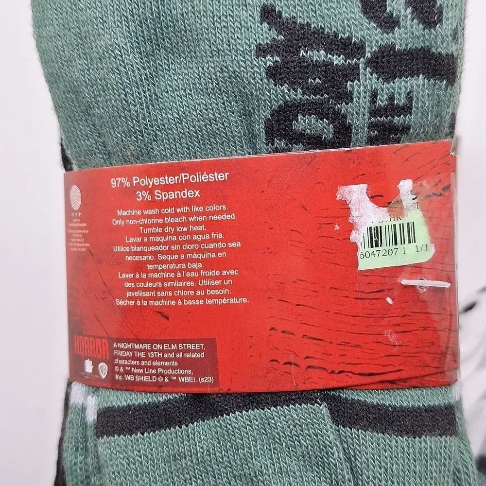 Jason vorhees Freddy nightmare on Elm Street, friday the 13th crew socks